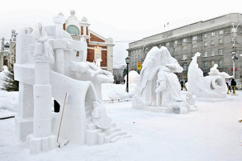 4 января в Новосибирске стартует фестиваль снежной скульптуры